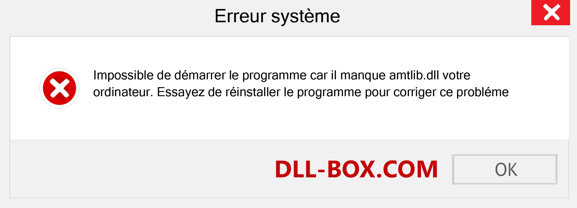 Le fichier amtlib.dll est manquant ?. Télécharger pour Windows 7, 8, 10 - Correction de l'erreur manquante amtlib dll sur Windows, photos, images